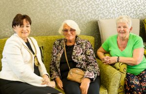 The Lord Mayor of Liverpool with Shallcross residents Joan and Carol